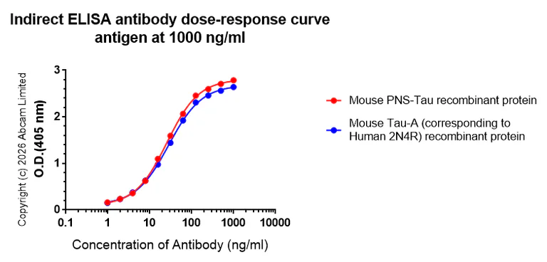 Indirect ELISA - Anti-Tau (PRR2/MTBR) antibody [EPR29541-92] (AB327384)