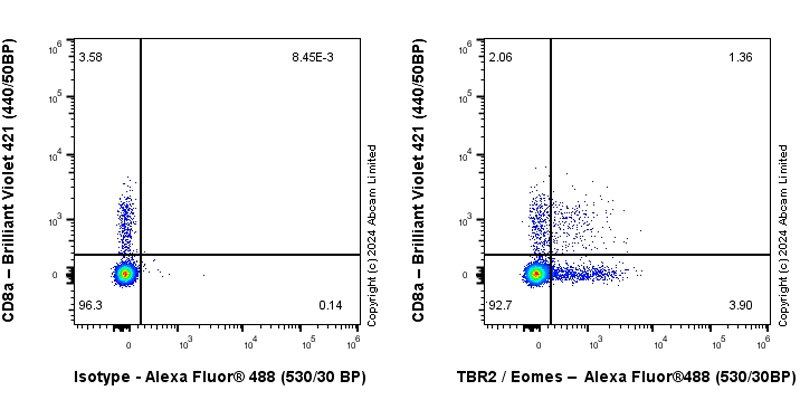 Flow Cytometry (Intracellular) - Anti-TBR2 / Eomes antibody [RM2055] - BSA and Azide free (ab319167), expandable thumbnail