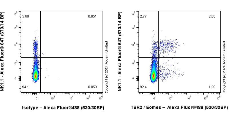 Flow Cytometry (Intracellular) - Anti-TBR2 / Eomes antibody [RM2055] - BSA and Azide free (ab319167), expandable thumbnail