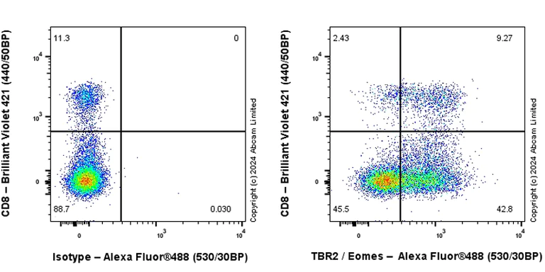 Flow Cytometry (Intracellular) - Anti-TBR2 / Eomes antibody [RM2055] - BSA and Azide free (AB319167)