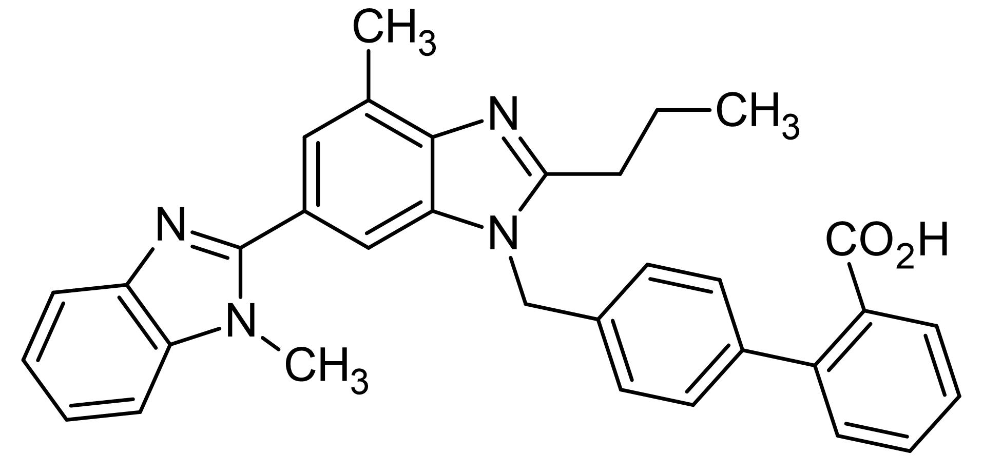 Chemical Structure - Telmisartan, angiotensin II (AT1) antagonist (AB120831), expandable thumbnail