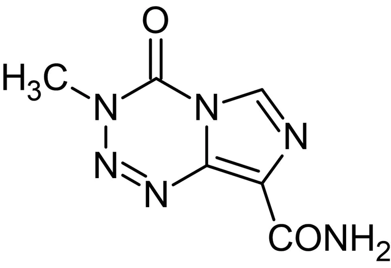 Chemical Structure - Temozolomide, DNA alkylating/methylating chemotherapeutic agent (AB141055)