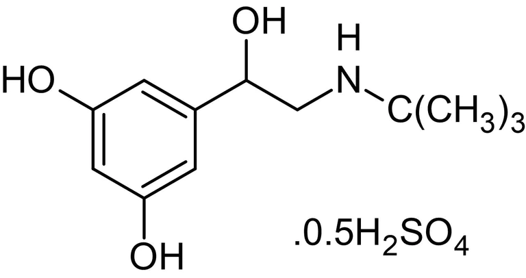 Chemical Structure - Terbutaline hemisulfate, beta2 receptor agonist (AB120792)