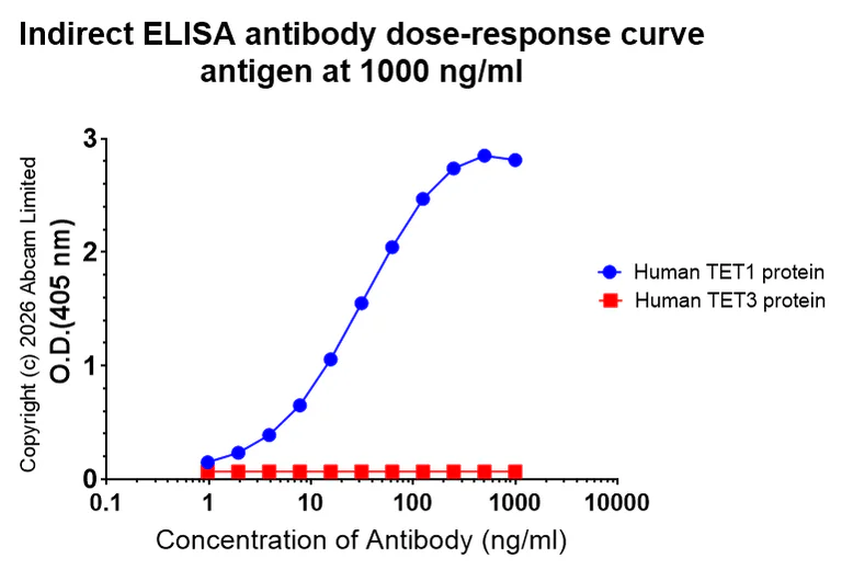 Indirect ELISA - Anti-TET1 antibody [EPR30557-611] (AB325788)