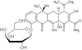 Chemical Structure - Tetracycline 10-O-β-D-galactopyranoside (AB275923)