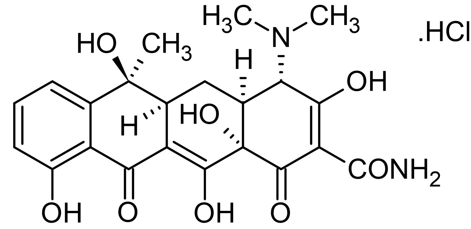 Chemical Structure - Tetracycline hydrochloride (aqueous), antibiotic (AB146579), expandable thumbnail