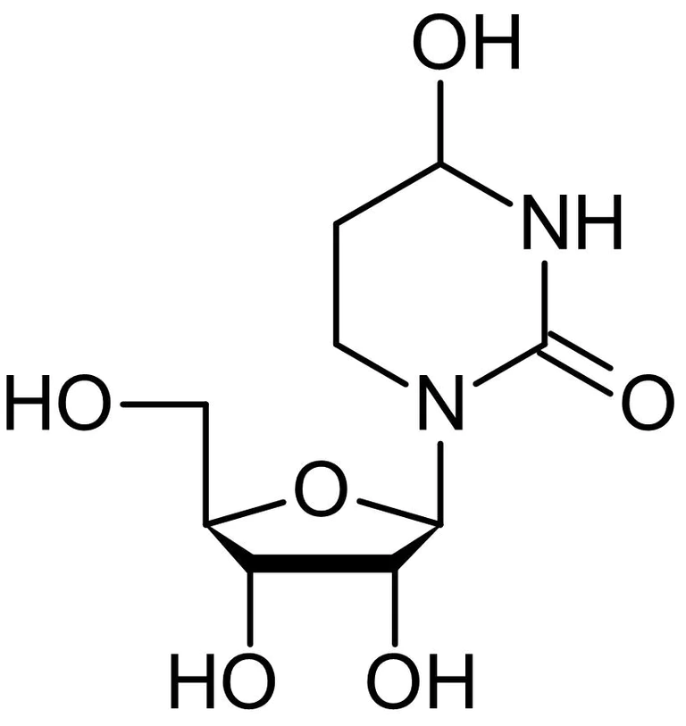 Chemical Structure - Tetrahydrouridine (aqueous solution), cytidine deaminase inhibitor (AB146617)