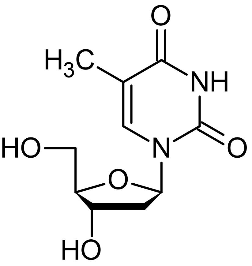 Chemical Structure - Thymidine, Pyrimidine deoxynucleoside (AB143719), expandable thumbnail