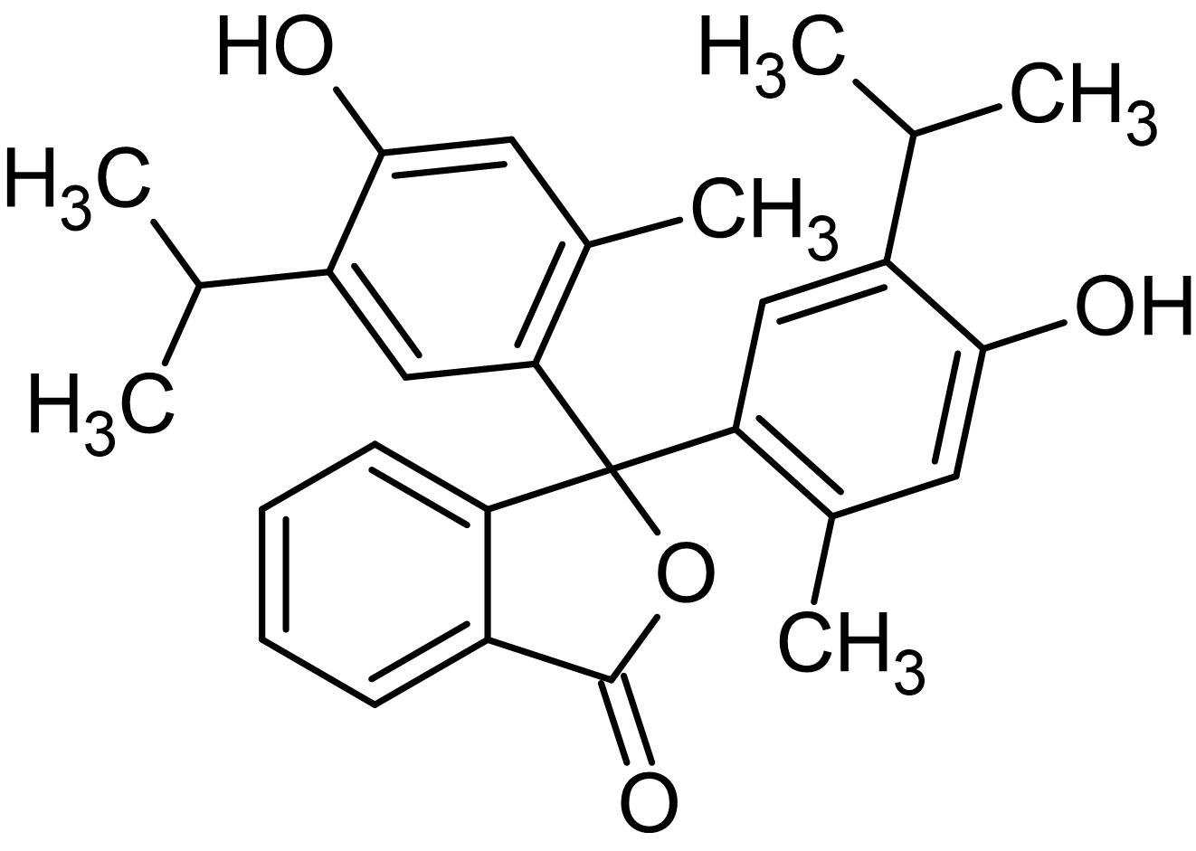 Chemical Structure - Thymolphthalein, Acid-base pH indicator (colorless-blue) (AB146207), expandable thumbnail