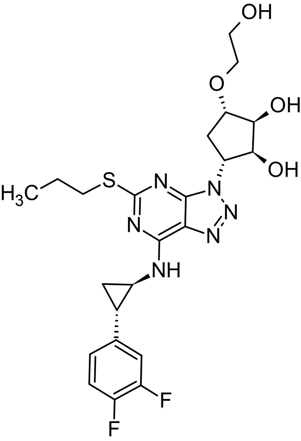 Ticagrelor, P2Y12 receptor antagonist