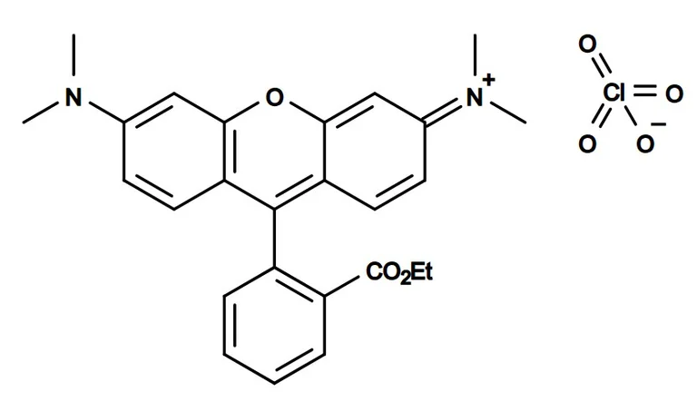 Chemical Structure - TMRE (Tetramethylrhodamine ethyl ester) (AB327366)