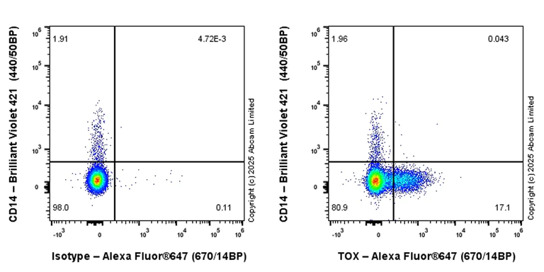 Flow Cytometry (Intracellular) - Anti-TOX antibody [EPR28108-10] - BSA and Azide free (AB324784)