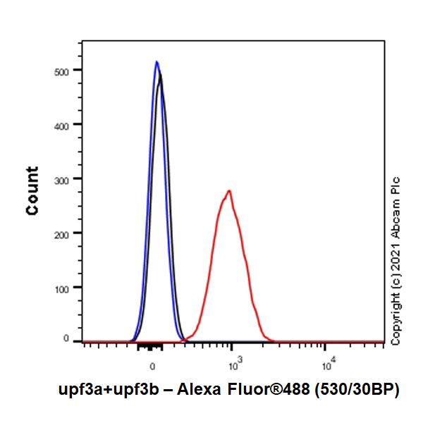 Flow Cytometry (Intracellular) - Anti-UPF3B/RENT3B + UPF3A antibody [EPR24112-81] - BSA and Azide free (AB288302), expandable thumbnail