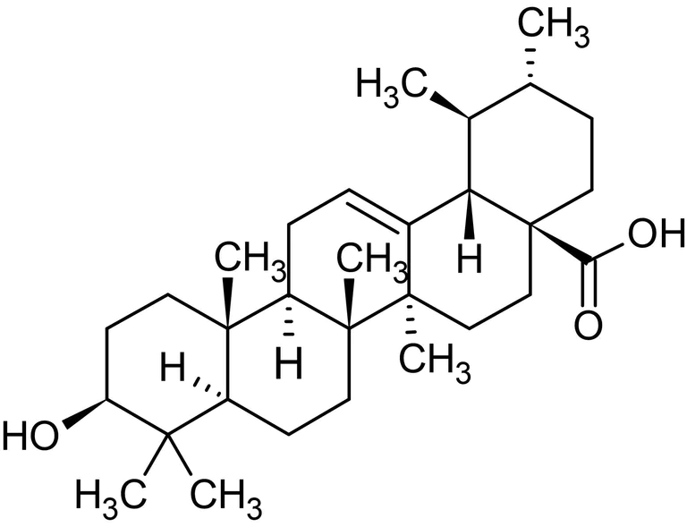 Chemical Structure - Ursolic acid, Pentacyclic triterpenoid (AB141113)
