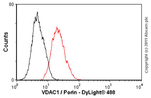 Flow Cytometry - Anti-VDAC1/Porin + VDAC3 antibody [20B12AF2] - Mitochondrial Loading Control (AB14734), expandable thumbnail