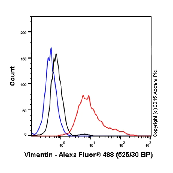 Flow Cytometry (Intracellular) - Anti-Vimentin antibody - Cytoskeleton Marker (AB45939)