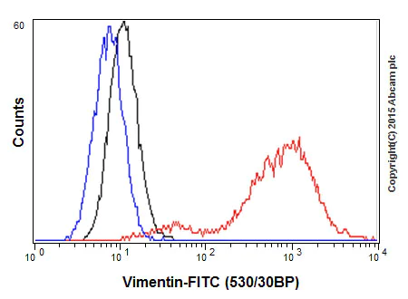 Flow Cytometry (Intracellular) - Anti-Vimentin antibody [EPR3776] - BSA and Azide free (AB193555)