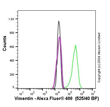Flow Cytometry (Intracellular) - Anti-Vimentin antibody [EPR3776] - Cytoskeleton Marker (AB92547)