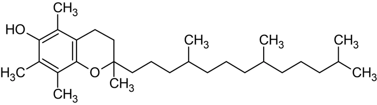 Chemical Structure - Vitamin E (DL-alpha-Tocopherol), Fat-soluble antioxidant (AB142968)
