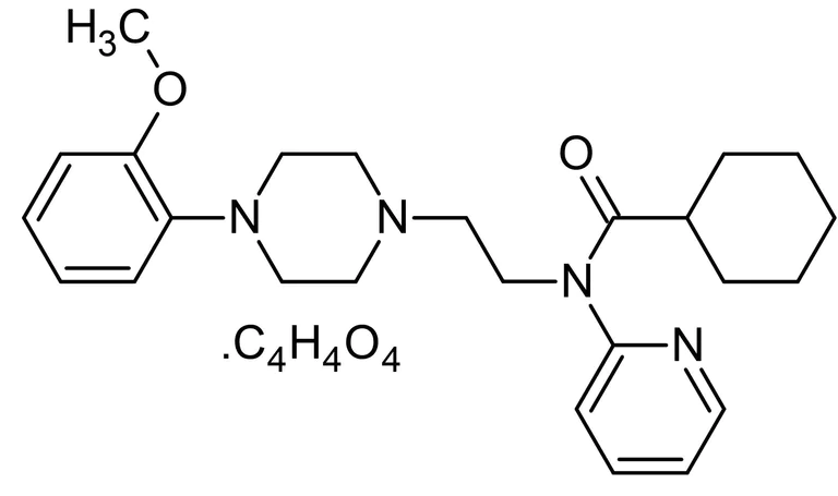 Chemical Structure - WAY-100635 maleate, 5-HT1A receptor antagonist (AB120550)