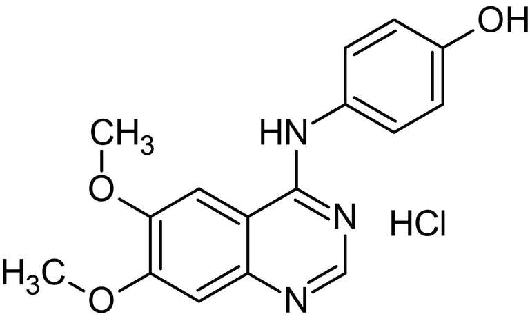 Chemical Structure - WHI-P131 hydrochloride, JAK3 inhibitor (AB142126)