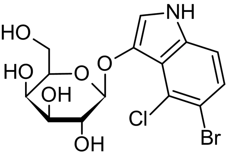 Chemical Structure - X-Gal, chromogenic beta-galactosidase substrate (AB144388)