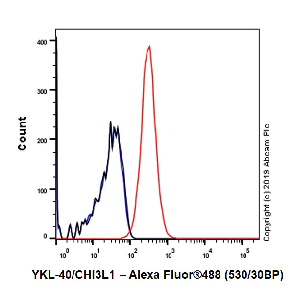 Flow Cytometry (Intracellular) - Anti-YKL-40/CHI3L1 antibody [EPR19078-157] - BSA and Azide free (AB255864)