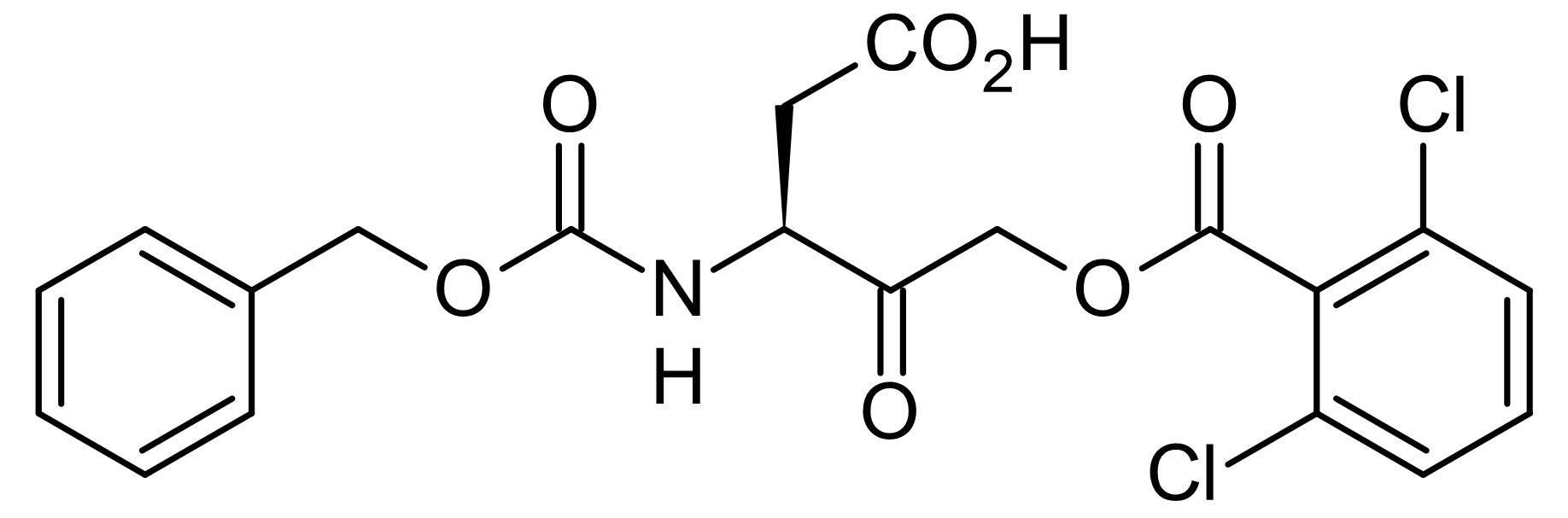 Chemical Structure - Z-Asp-CH2-DCB, caspase inhibitor (AB144607), expandable thumbnail