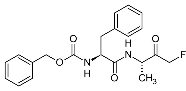 Chemical Structure - Z-FA-FMK, Cysteine protease inhibitor (AB141484)