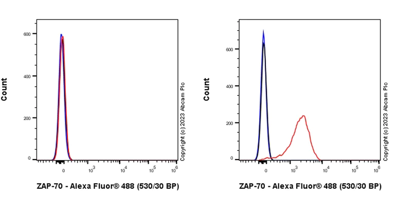 Flow Cytometry - Anti-ZAP70 antibody [E267] - BSA and Azide free (AB247256)