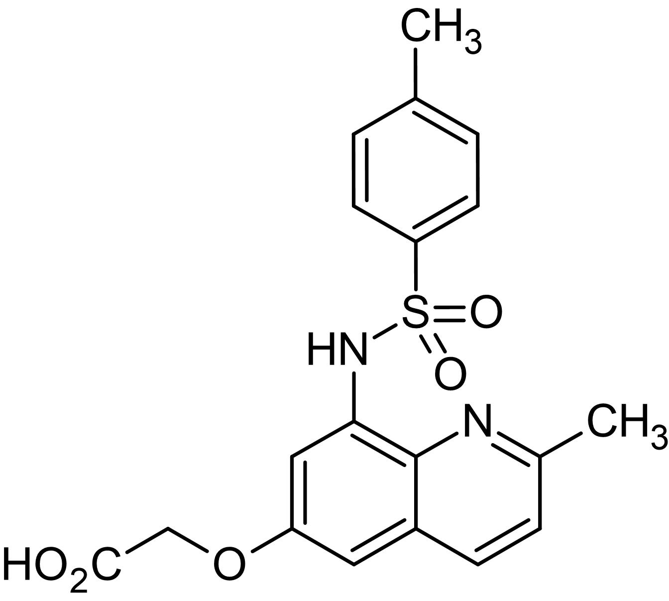 Chemical Structure - Zinquin, Zn2+ selective fluorescent probe (AB145451), expandable thumbnail