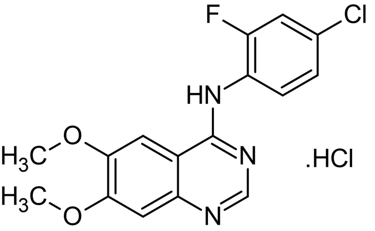 Chemical Structure - ZM306416 hydrochloride, VEGFR1/2 tyrosine kinase activity inhibitor (AB144576)