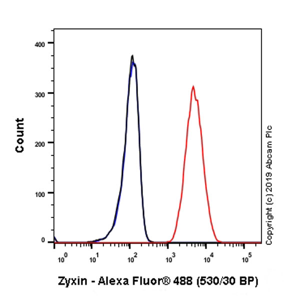 Flow Cytometry (Intracellular) - Anti-Zyxin antibody [EPR4302] (ab109316), expandable thumbnail