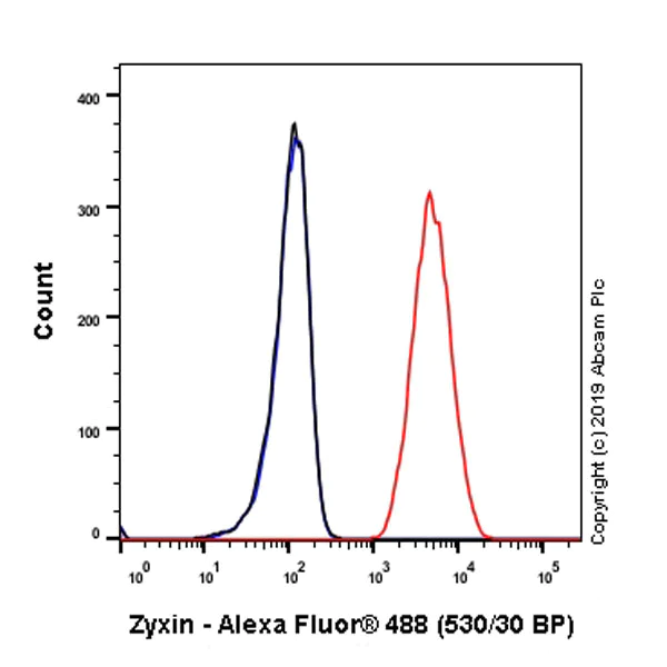 Flow Cytometry (Intracellular) - Anti-Zyxin antibody [EPR4302] - BSA and Azide free (AB238430)